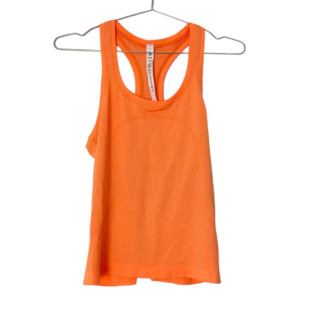Lululemon Swiftly Tech Bright Orange Tank Top